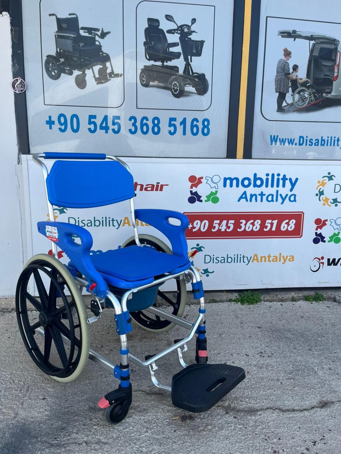 SelfPropelled Shower Commode Chair Wheelchair Antalya, Mobility